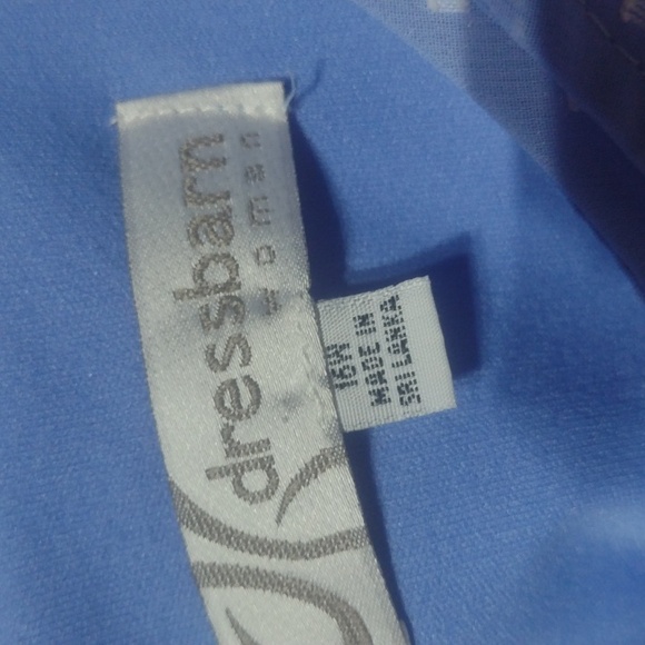 Dressbarn 2pc Blue Dress with Polka Dots(16W) - Picture 3 of 8